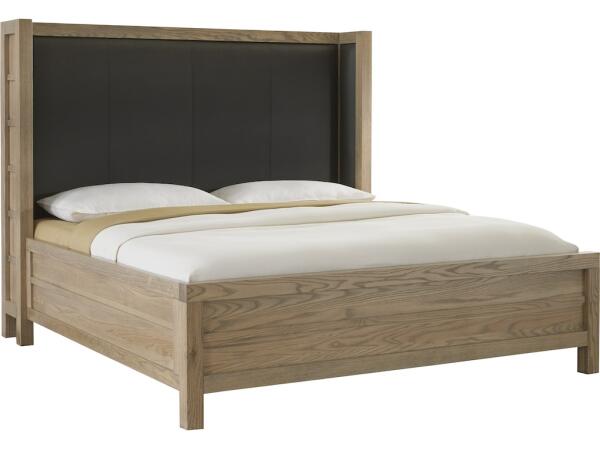 Fontana Upholstered Bed with Low Footboard Dressers Customizable