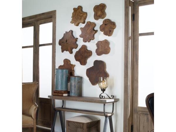 Kalani Teak Wall Art Set of 3 - Image 3