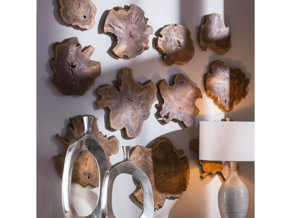 Kalani Teak Wall Art Set of 3 - Image 4