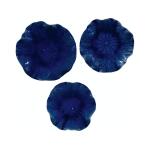 Abella Blue Ceramic Wall Decor, S/3