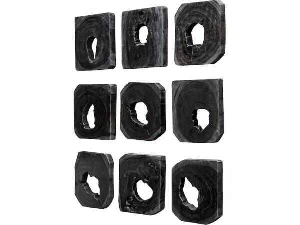 Bahati Ebony Wood Wall Art, S/9 - Image 2