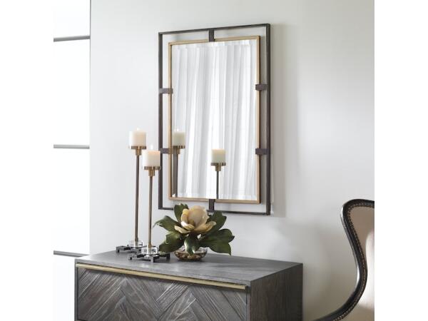 Carrizo Gold and Bronze Rectangle Mirror - Image 2