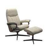 Stressless® Consul (S) Cross Base Recliner with Ottoman