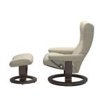 Stressless® Wing (L) Classic Base Recliner with Ottoman - Image 2