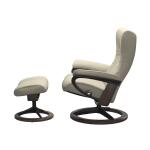 Stressless® Wing (L) Signature Base Recliner with Ottoman - Image 2