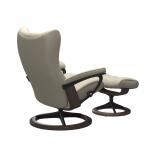 Stressless® Wing (L) Signature Base Recliner with Ottoman - Image 4