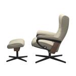 Stressless® Wing (L) Cross Base Recliner with Ottoman - Image 2