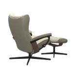Stressless® Wing (L) Cross Base Recliner with Ottoman - Image 4