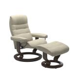 Stressless® Opal (L) Classic Base Recliner with Ottoman