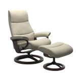 Stressless® View (L) Signature Base Recliner with Ottoman