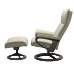 Stressless® Aura (L) Signature Base Recliner with Ottoman - Image 2