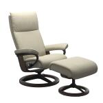 Stressless® Aura (L) Signature Base Recliner with Ottoman