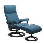 Stressless® Aura (M) Signature Base Recliner with Ottoman