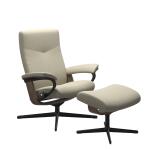 Stressless® Dover (L) Cross Base Recliner with Ottoman