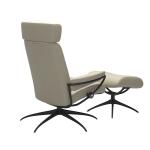 Stressless® London Star Base Recliner with Adjustable Headrest and Ottoman - Image 4
