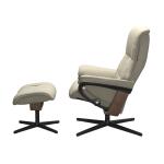 Stressless® Mayfair (L) Cross Base Recliner with Ottoman - Image 2
