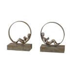 Lounging Reader Bookends Set of 2