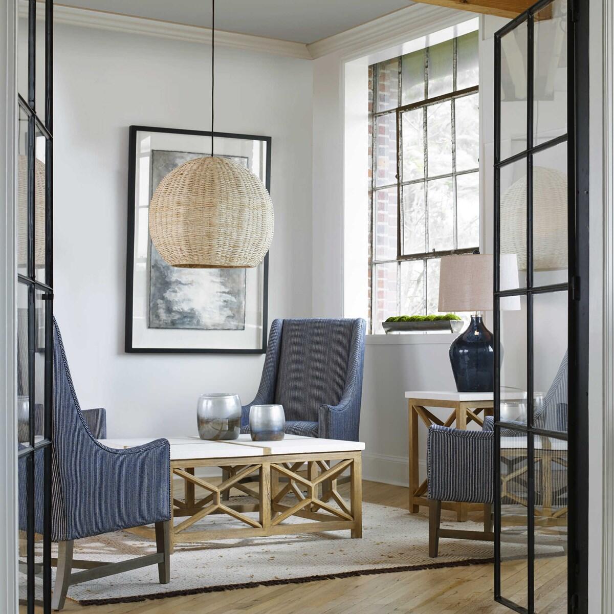 Seagrass Dome Pendant Lighting Uttermost 10