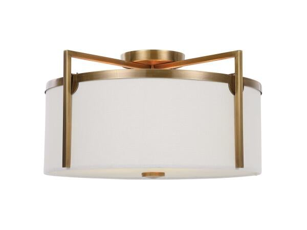 Colfax 3 Light Semi Flush Lighting Uttermost