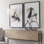 Burgundy Interjection Framed Prints, S/2 - Image 2
