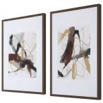 Burgundy Interjection Framed Prints, S/2 - Image 4