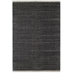 Herringbone Black Handwoven Cotton Rug