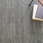Herringbone Black Handwoven Cotton Rug - Image 3