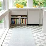 Herringbone Swedish Blue Handwoven Cotton Rug - Image 4