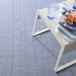 Herringbone Light Blue/Ivory Handwoven Indoor/Outdoor Rug - Image 4