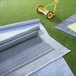 Herringbone Light Blue/Ivory Handwoven Indoor/Outdoor Rug - Image 3