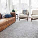 Homer Blue Hand Loom Knotted Wool/Viscose Rug - Image 3