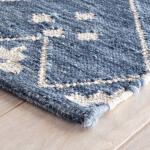 Kota Indigo Handwoven Wool Rug - Image 2