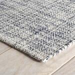 Marled Indigo Handwoven Cotton Rug - Image 3