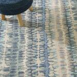 Paint Chip Blue Hand Micro Hooked Wool Rug - Image 5
