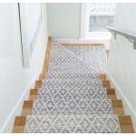 Melange Diamond Blue Handwoven Cotton Rug - Image 4
