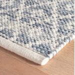 Melange Diamond Blue Handwoven Cotton Rug - Image 3