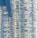 Paint Chip Blue Hand Micro Hooked Wool Rug - Image 4