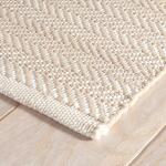 Herringbone Linen/White Handwoven Indoor/Outdoor Rug - Image 3