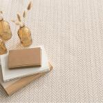 Herringbone Linen/White Handwoven Indoor/Outdoor Rug - Image 6