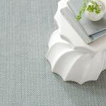 Herringbone Swedish Blue Handwoven Cotton Rug - Image 3