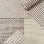 Honeycomb Ivory Grey Handwoven Wool Rug - Image 3