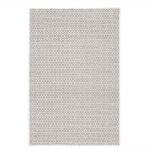 Honeycomb Ivory Grey Handwoven Wool Rug