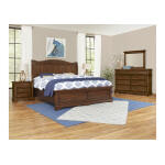 Artisan & Post Heritage Sleigh Bed with Storage Footboard in Amish Cherry - Image 2