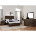 Passageways Louvered Bed With Low Profile Footboard In Charleston Brown - Image 2