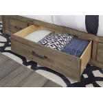 Artisan & Post Cool Rustic Manison Bed with 2 Side Storage in Stone Grey - Image 3