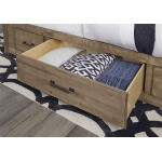 Artisan & Post Cool Rustic Manison Bed with 2 Side Storage in Natural - Image 4