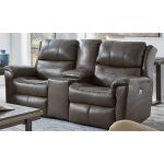 Shimmer Loveseat With Power Headrest And Console