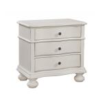 Rodanthe Three Drawer Nightstand in Dove White 3910-430