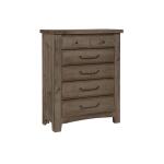Sawmill Saddle Grey 5 Drawer Storage Chest