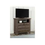 Sawmill Saddle Grey 4 Drawer Media Chest - Image 2